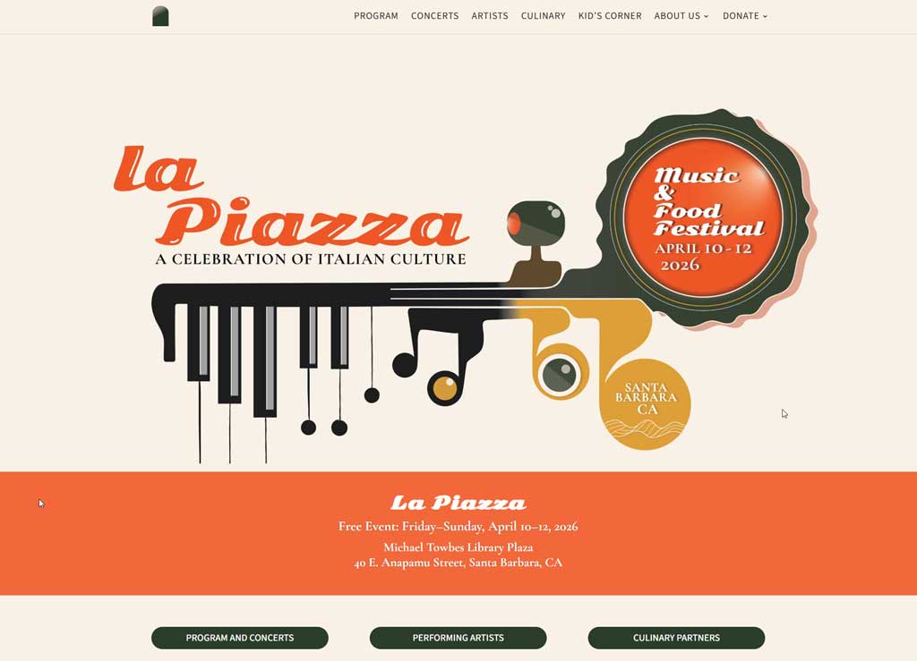 La Piazza Food and Music Festival Santa Barbara