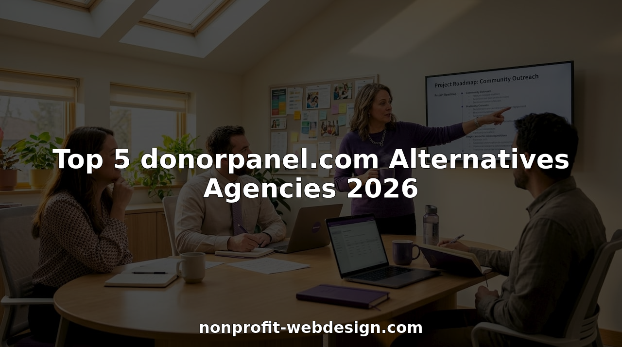 Nonprofit professionals collaborating in office meeting